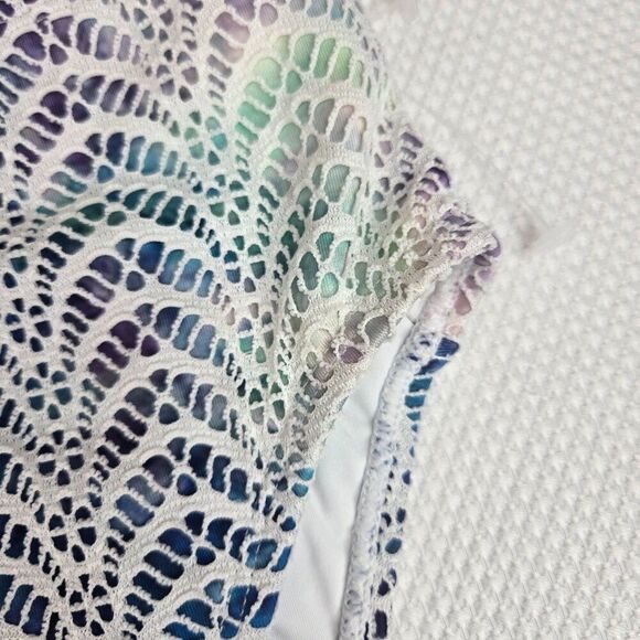 Lucky Womens Multicolor High Waist Crochet Bikini Bottom Swimwear Womens M - Picture 4 of 5